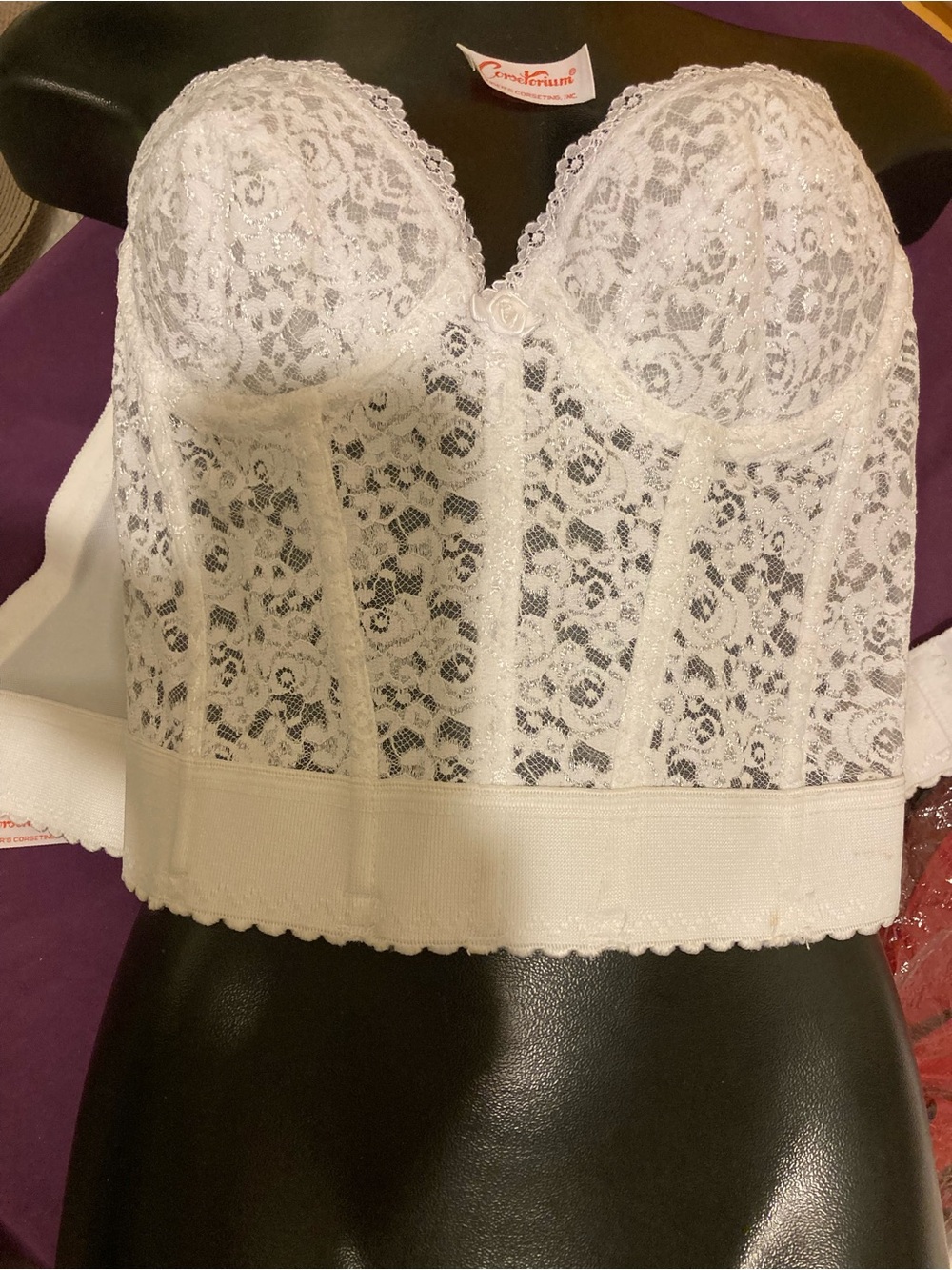 Fredericks of Hollywood strapless White Longline Bustier new 34B,34C,36C,38C